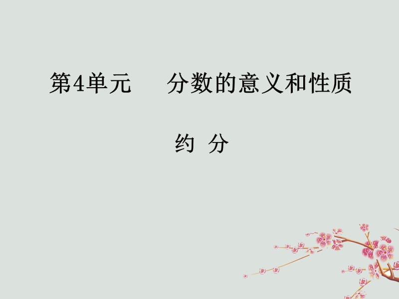 2019版五年级数学下册 4 分数的意义和性质 4.4 约分 4.4.2 约分教学课件 新人教版.ppt_第1页