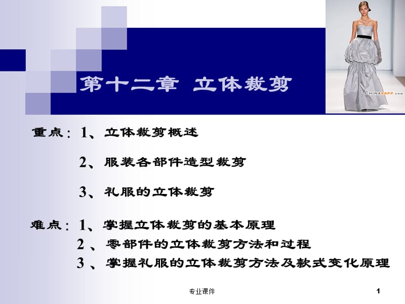 立体裁剪 含服装各部件造型裁剪【教育课件】.ppt_第1页