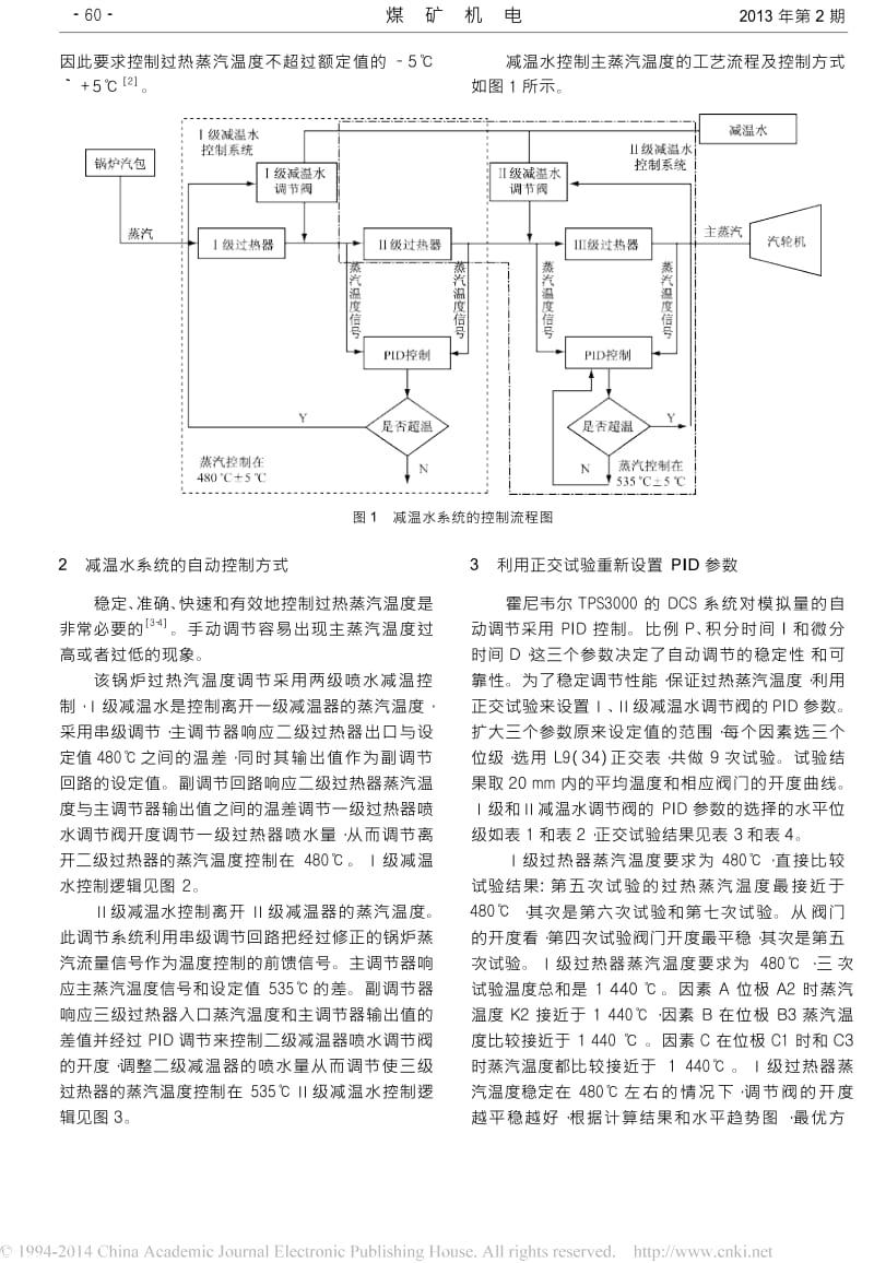 正交试验法在改进锅炉减温水自动调节系统中的应用.docx_第2页