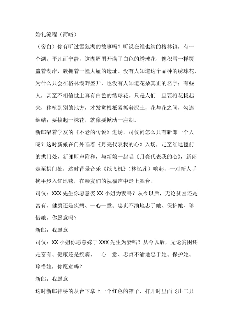 纸飞机的不老传说主题婚礼策划方案.doc_第2页