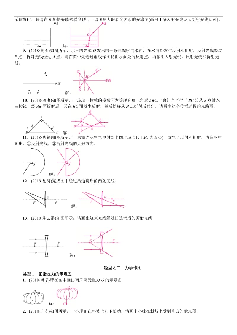 中考物理（河北专版）总复习题型复习2　作图题.doc_第2页