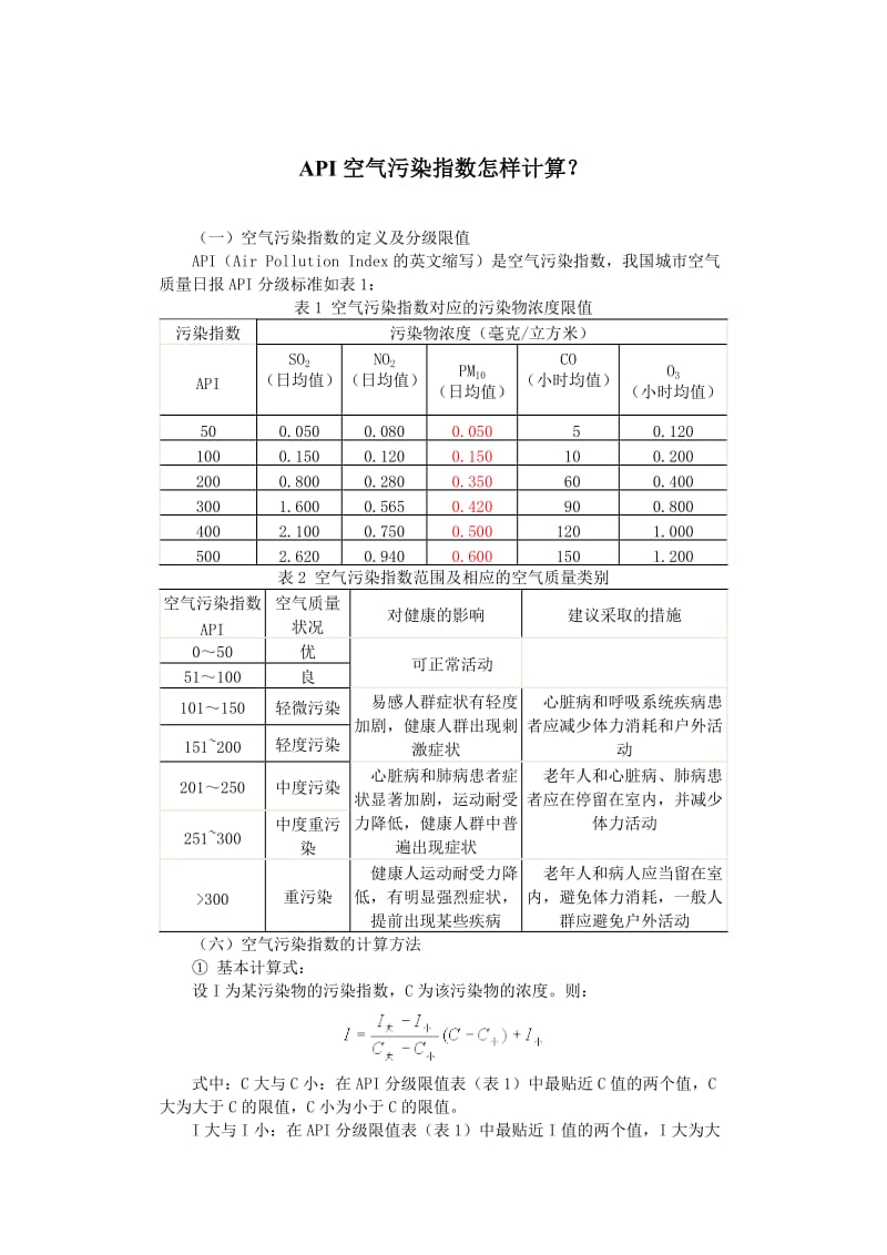 API空气污染指数怎样计算？.doc_第1页