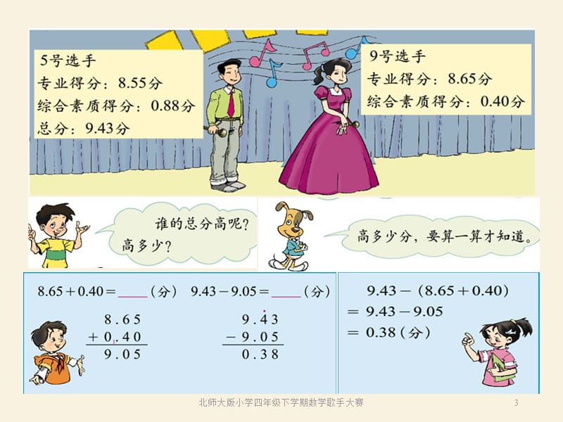 北师大版小学四年级下学期数学歌手大赛课件.ppt_第3页