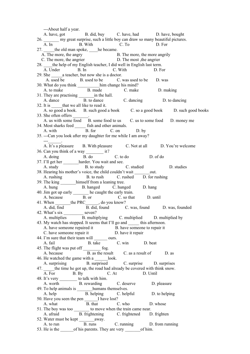 初三英语单项填空题100例错题[下学期].doc_第2页