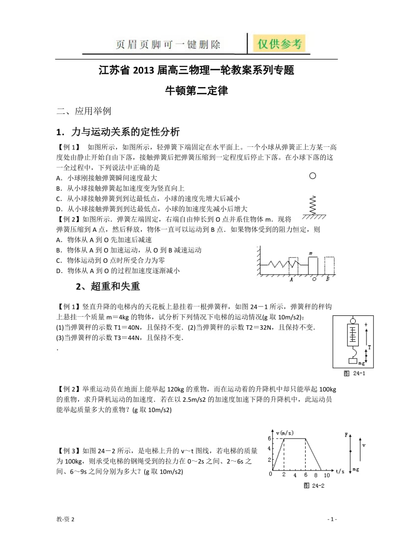 牛顿第二定律题型分类[教育相关].doc_第1页