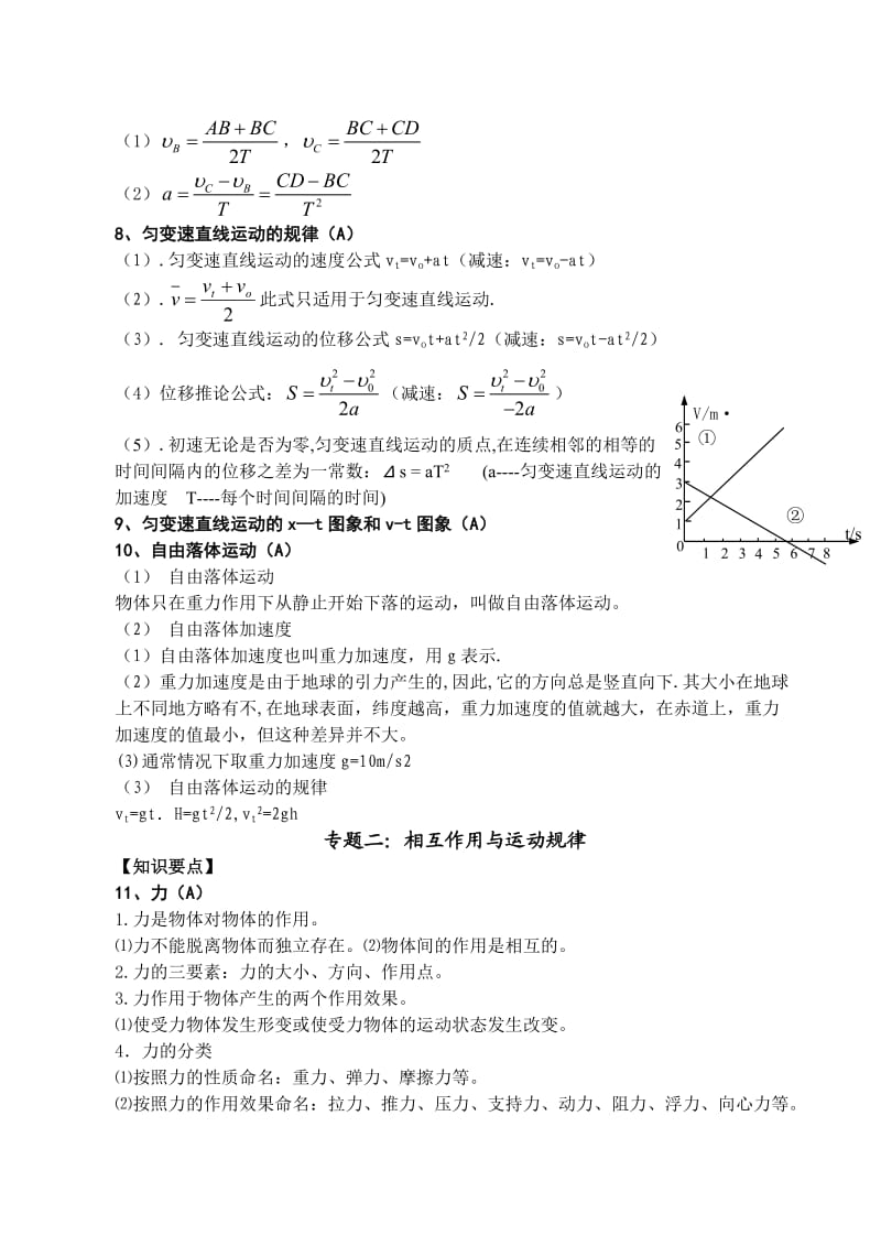 高中物理学业水平测试复习提纲.doc_第3页