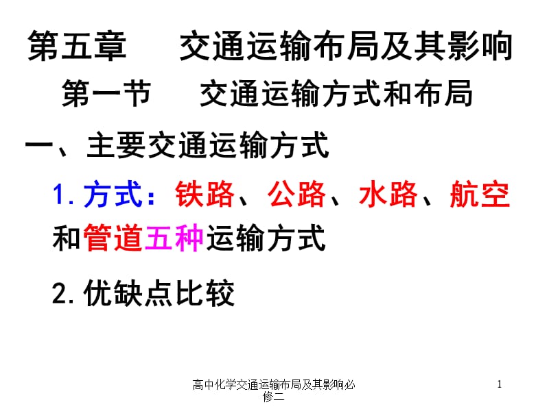 高中化学交通运输布局及其影响必修二课件.ppt_第1页