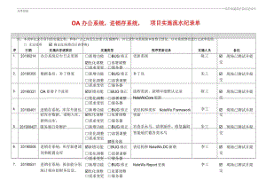 软件开发实施维护流水记录单.docx