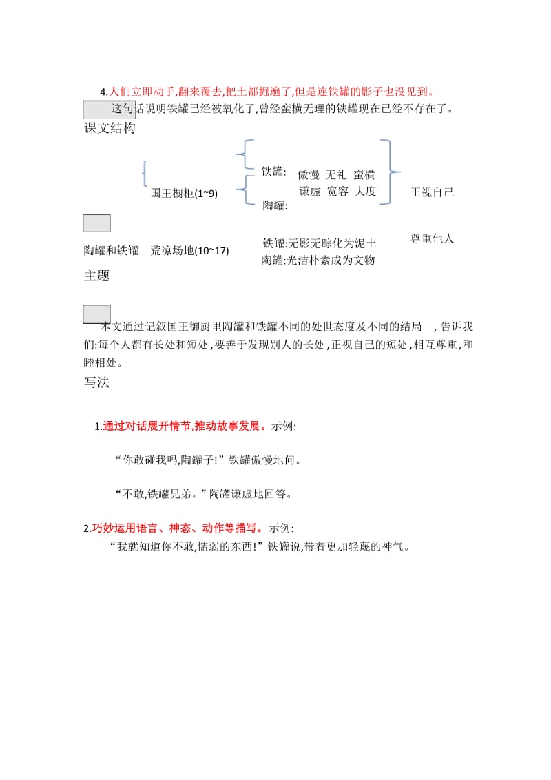 部编版三年级语文下册第6课《陶罐和铁罐》知识点总结课堂笔记.docx_第3页