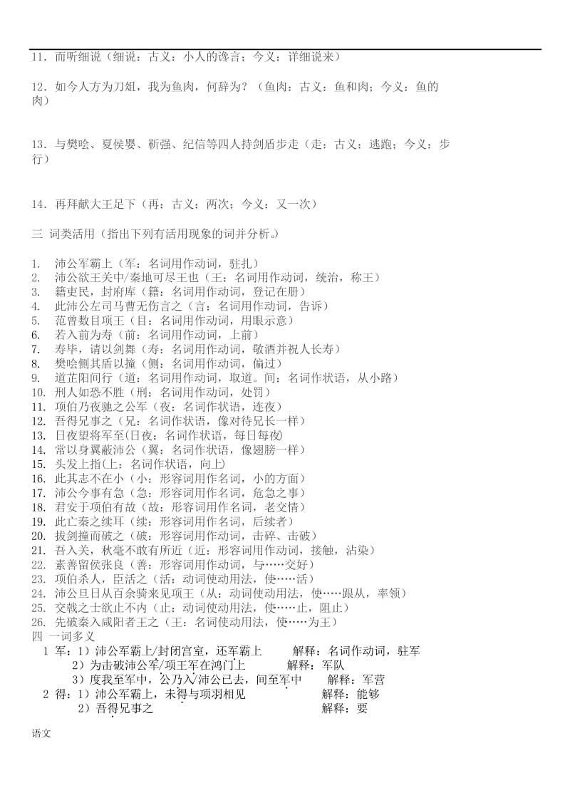 《鸿门宴》文言文知识点归纳.docx_第2页