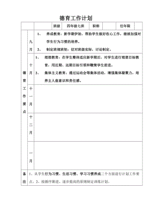 德育工作计划 总结 方案.doc