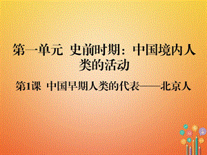 【最新】七年级历史上册 第一单元 史前时期：中国境内人类的活动 第1课 中国早期人类的代表-北京人课件 新人教版-新人教级上册历史课件.ppt