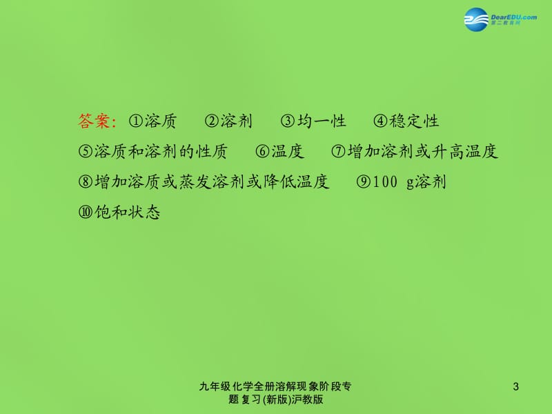 九年级化学全册溶解现象阶段专题复习(新版)沪教版课件.ppt_第3页