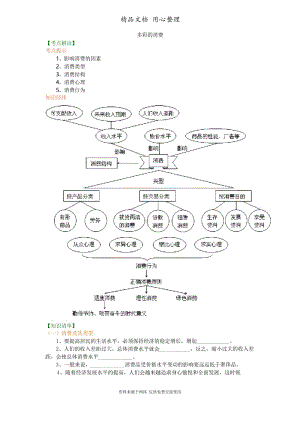 人教版高中政治必修一知识讲解多彩的消费.docx