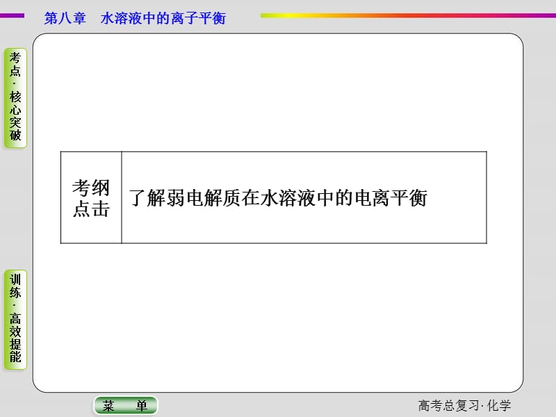 高考化学总复习【精品课件】（考点核心突破）8-1 弱电解质的电离平衡.ppt_第3页