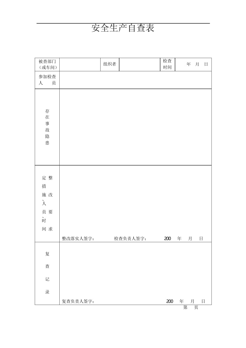 企业安全生产检查和危险源管理(台账样本).docx_第3页