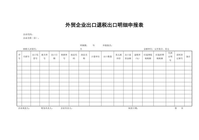 外贸企业出口退税出口明细申报表.doc_第1页