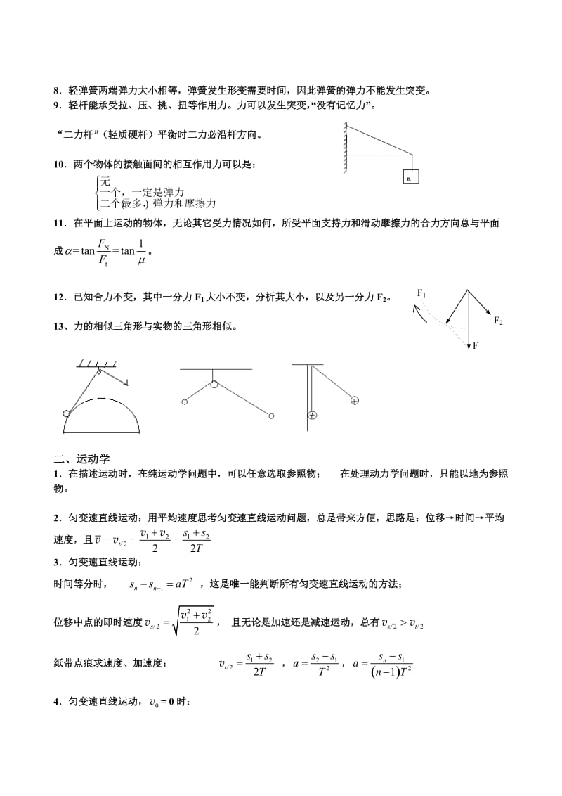 高中物理重要结论和模型整理.doc_第2页