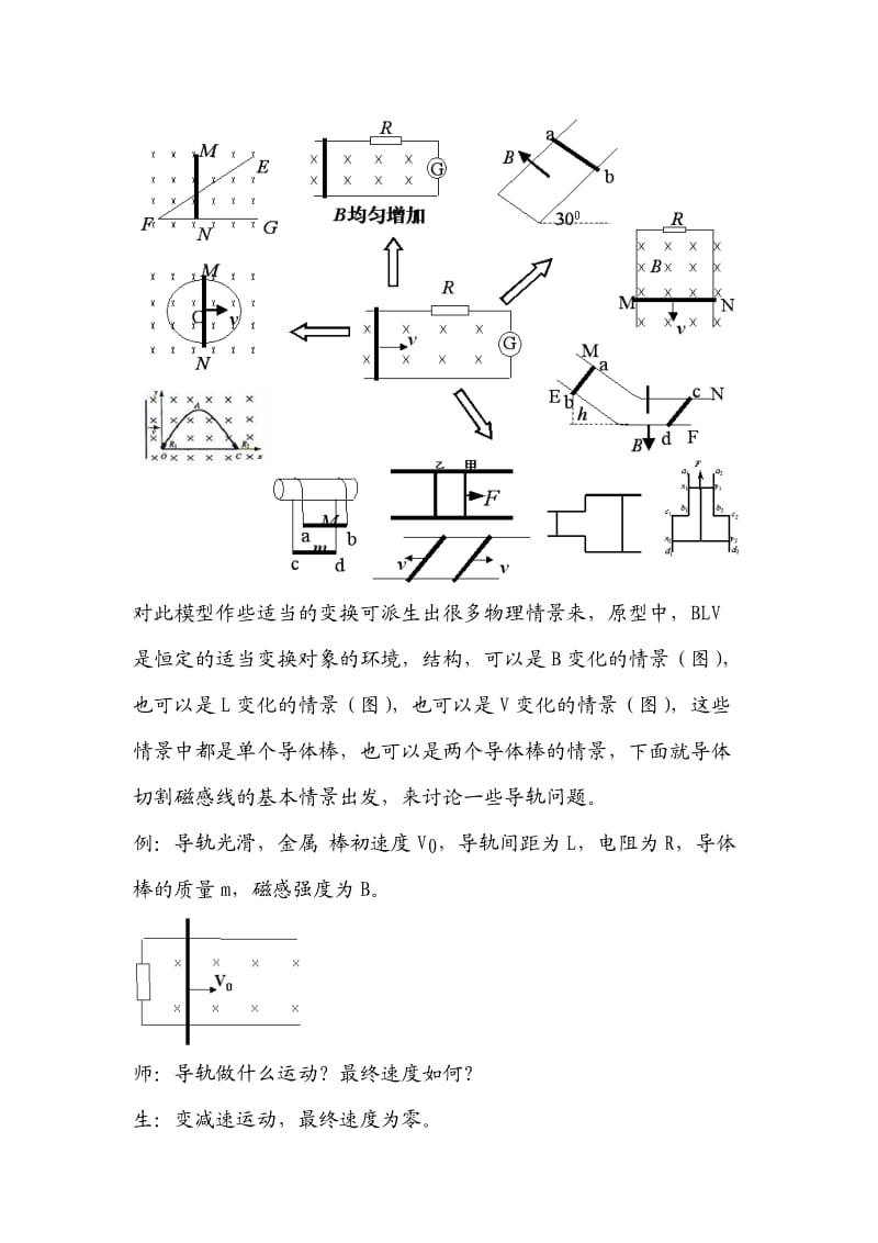 人教版高中物理《电磁感应现象中的导轨问题》教学设计.doc_第2页