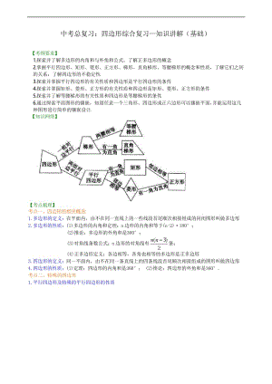 中考四边形综合复习知识讲解(基础).docx