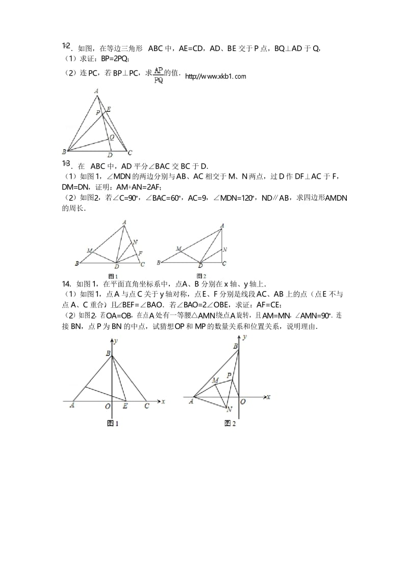 八年级数学期末几何综合复习(一).docx_第3页