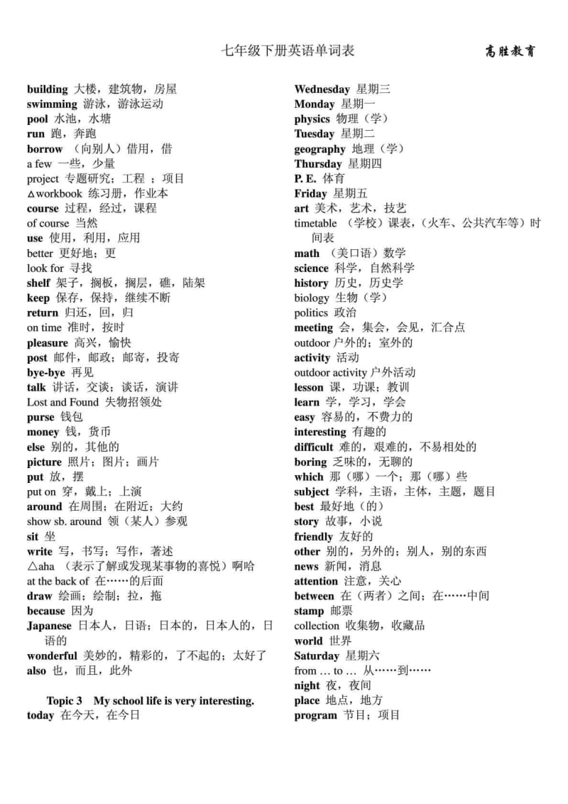 仁爱七年级下册英语单词表.doc_第2页