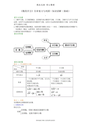 华东师大初中数学八年级上册《数的开方》全章复习与巩固--知识讲解(基础).docx