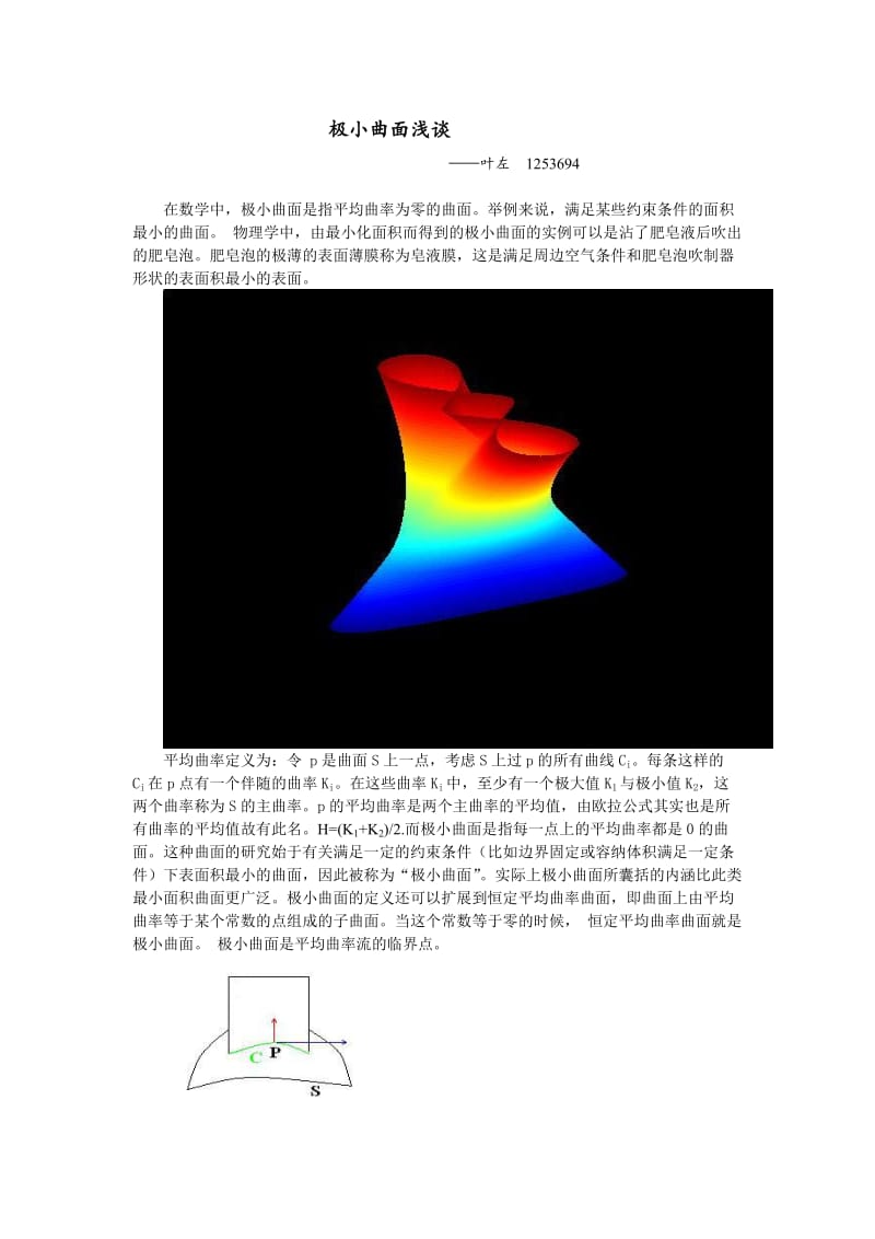 极小曲面浅谈.doc_第1页