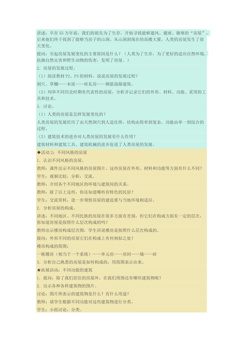 冀人版六年级科学下册《风格各异的建筑1 常见的建筑》教案_13.docx_第2页