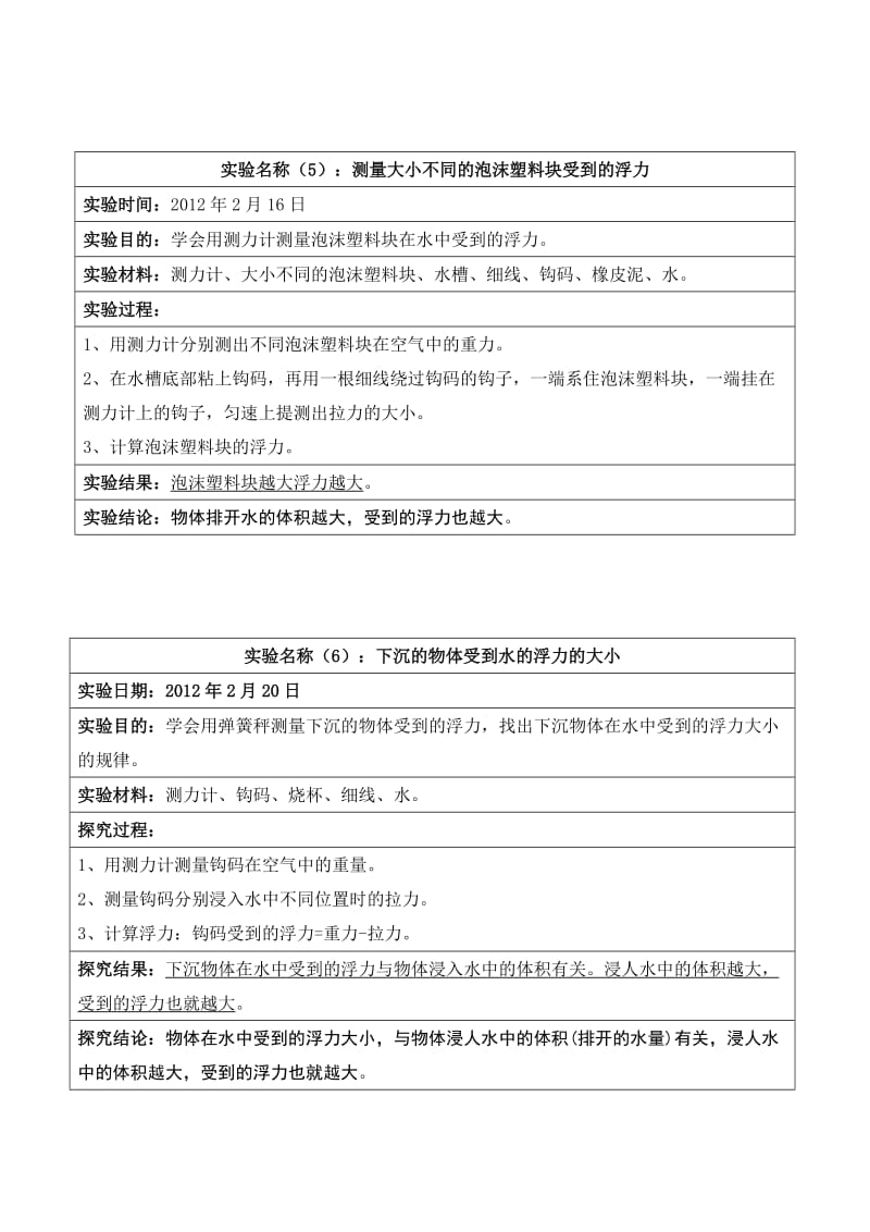 教科版五年级下册科学实验报告单.doc_第3页