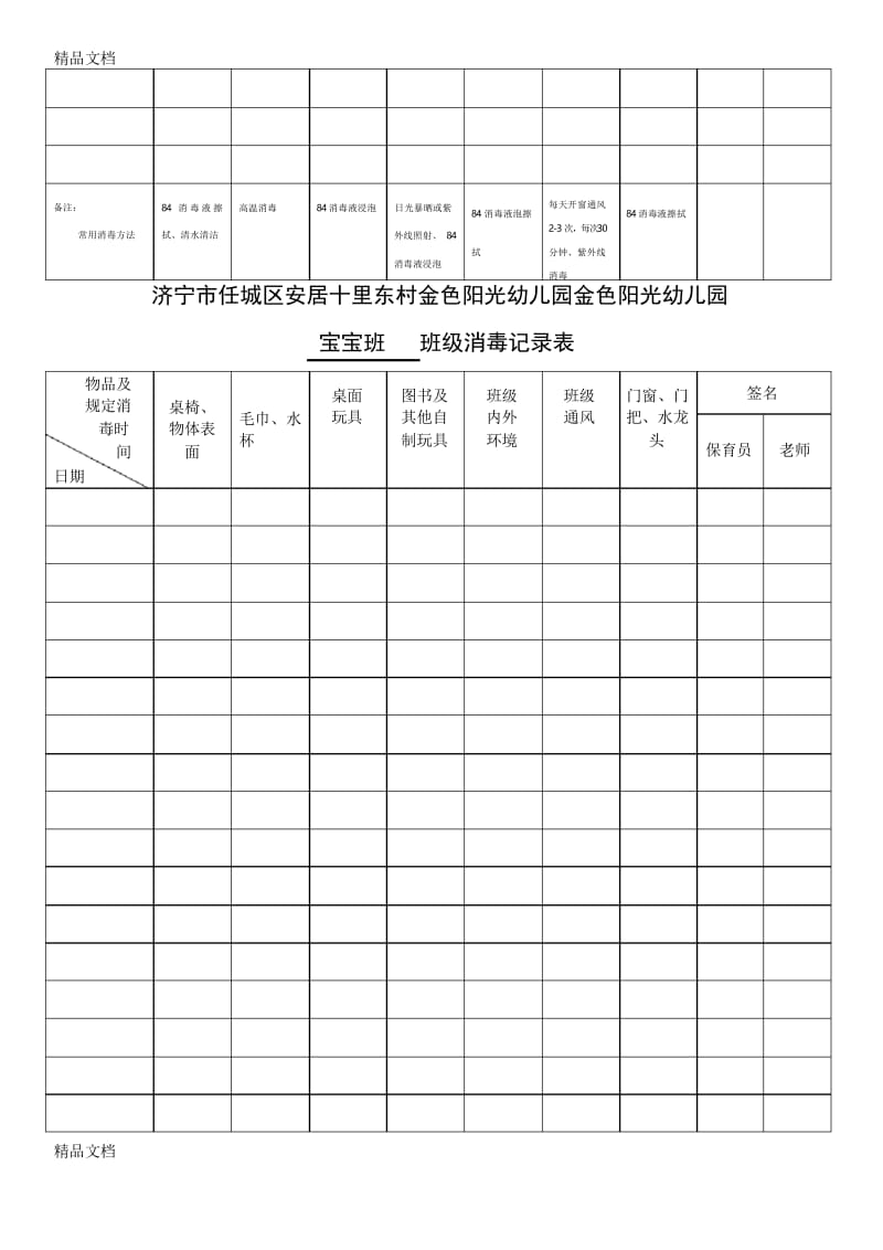 最新幼儿园消毒记录表.docx_第2页