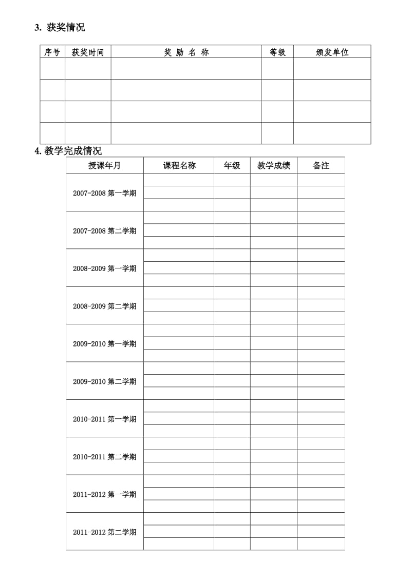 教师个人业务档案表.doc_第2页