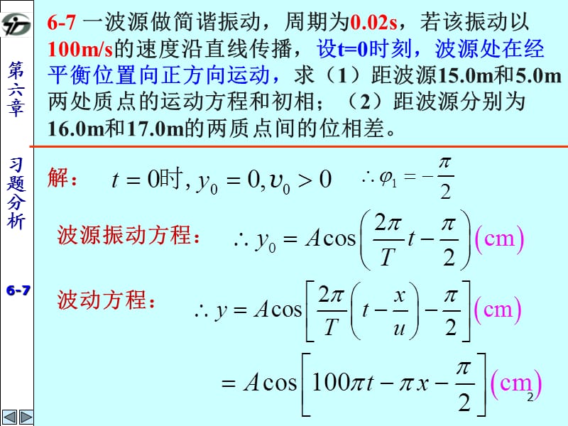 大学物理学教程第二(马文蔚)练习册答案6第六章 机械波[优课教资].ppt_第2页