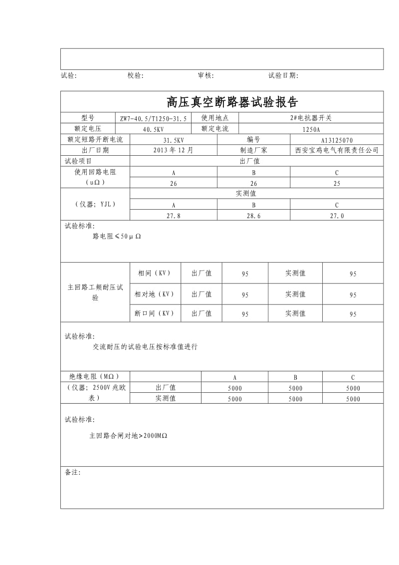 高压真空断路器试验报告.doc_第2页