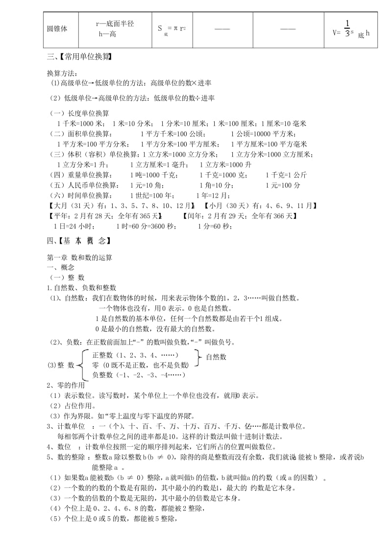 新课标苏教版小学六年级(下册)数学毕业总复习知识点概括归纳教学提纲.docx_第3页