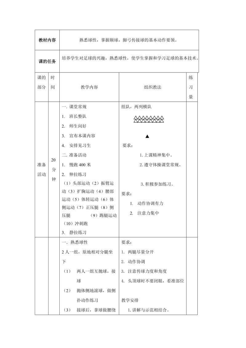 初中体育教案《足球》.doc_第1页