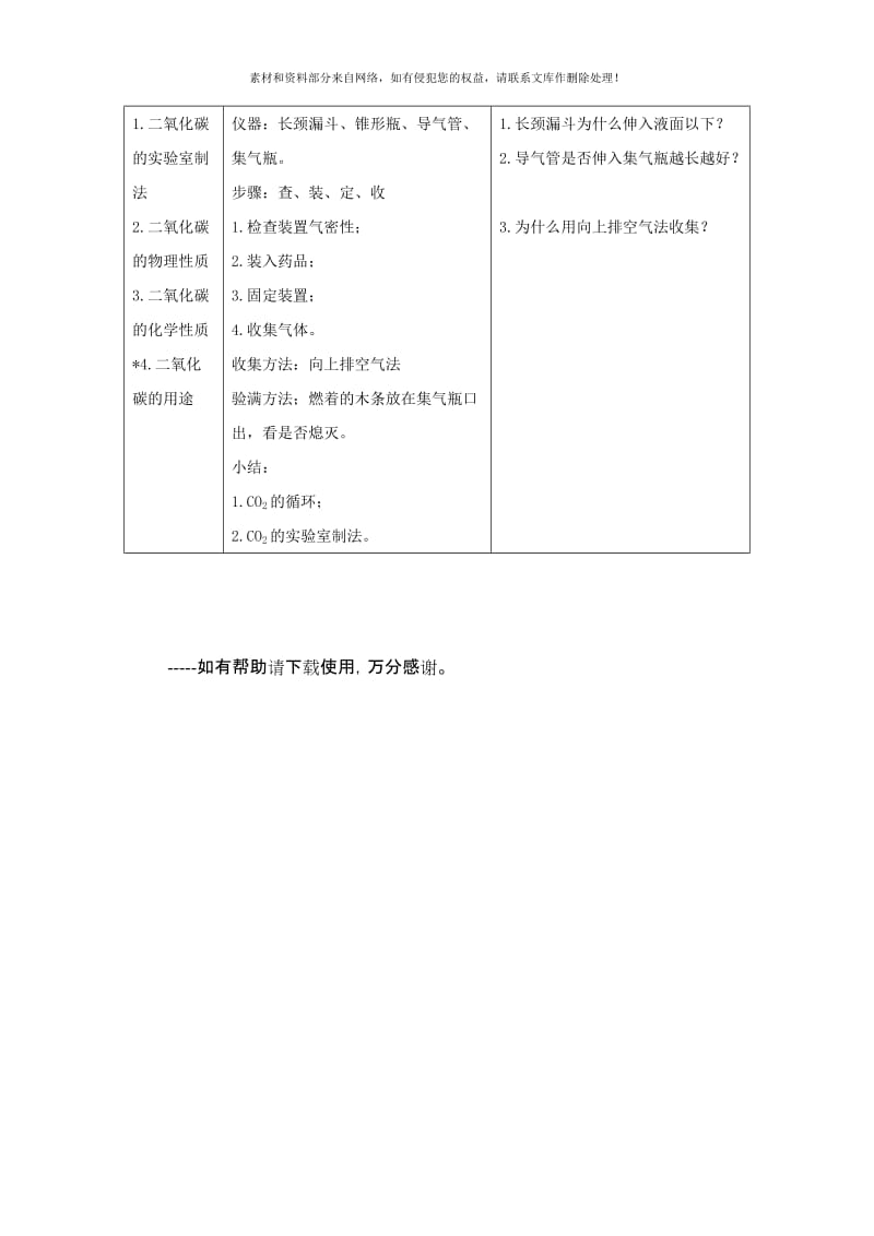 2019-2020年九年级化学全册 第六单元 第三节 大自然中的二氧化碳教案1 （新版）鲁教版.doc_第3页