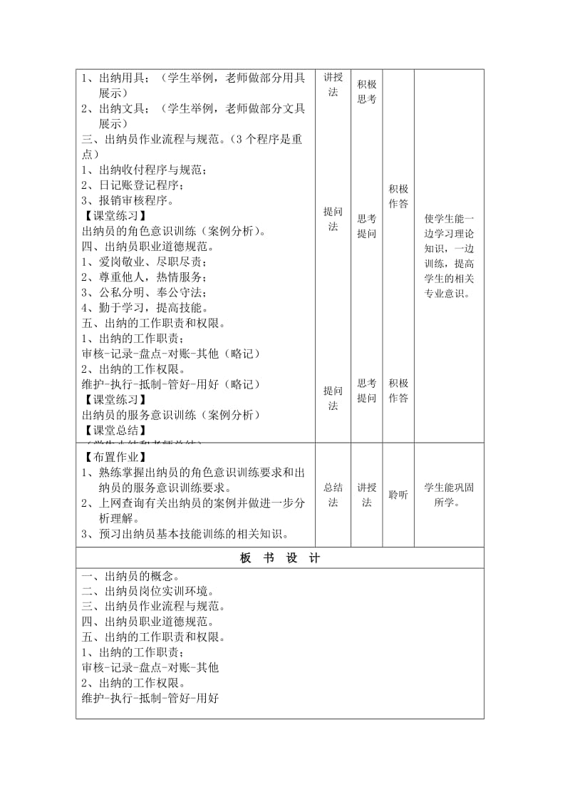 出纳员岗位实训教案—徐蓓.授课班级.doc_第2页