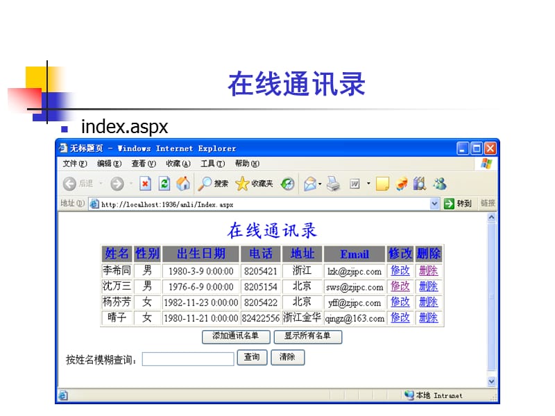 案例制作：在线通讯录管理系统.ppt_第3页