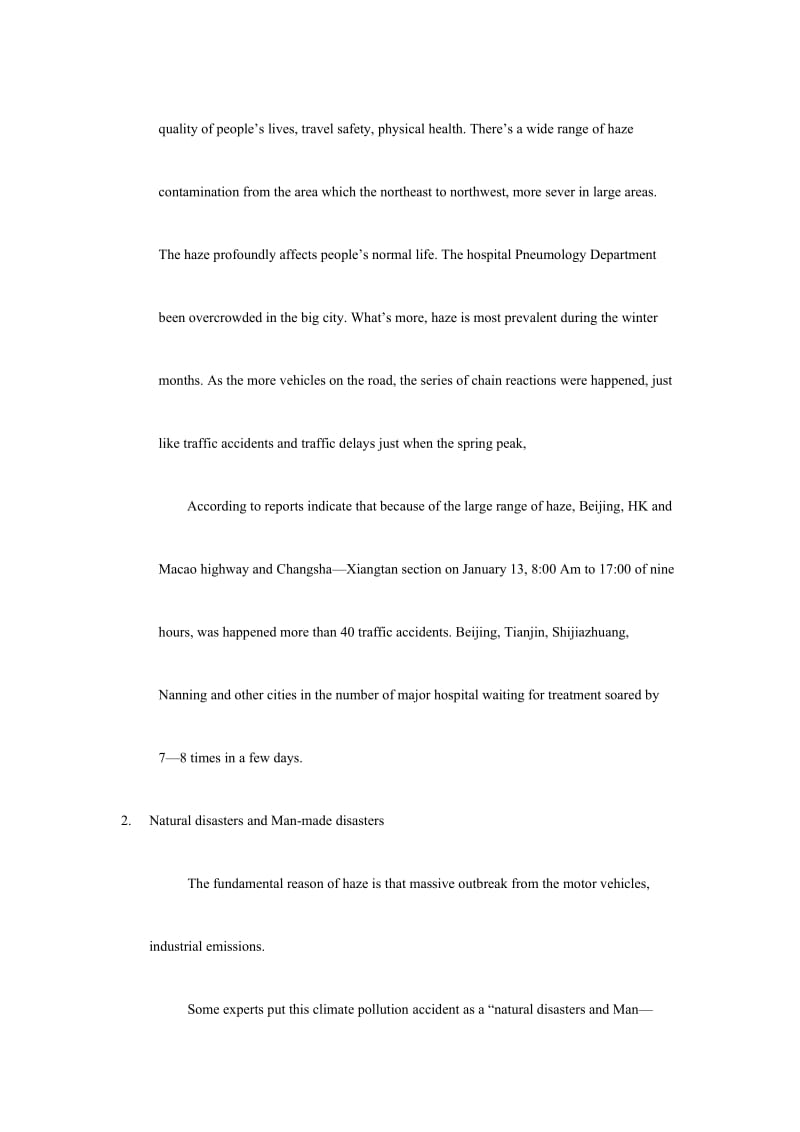 haze weather analysis(雾霾天气分析报告英文版).doc_第2页