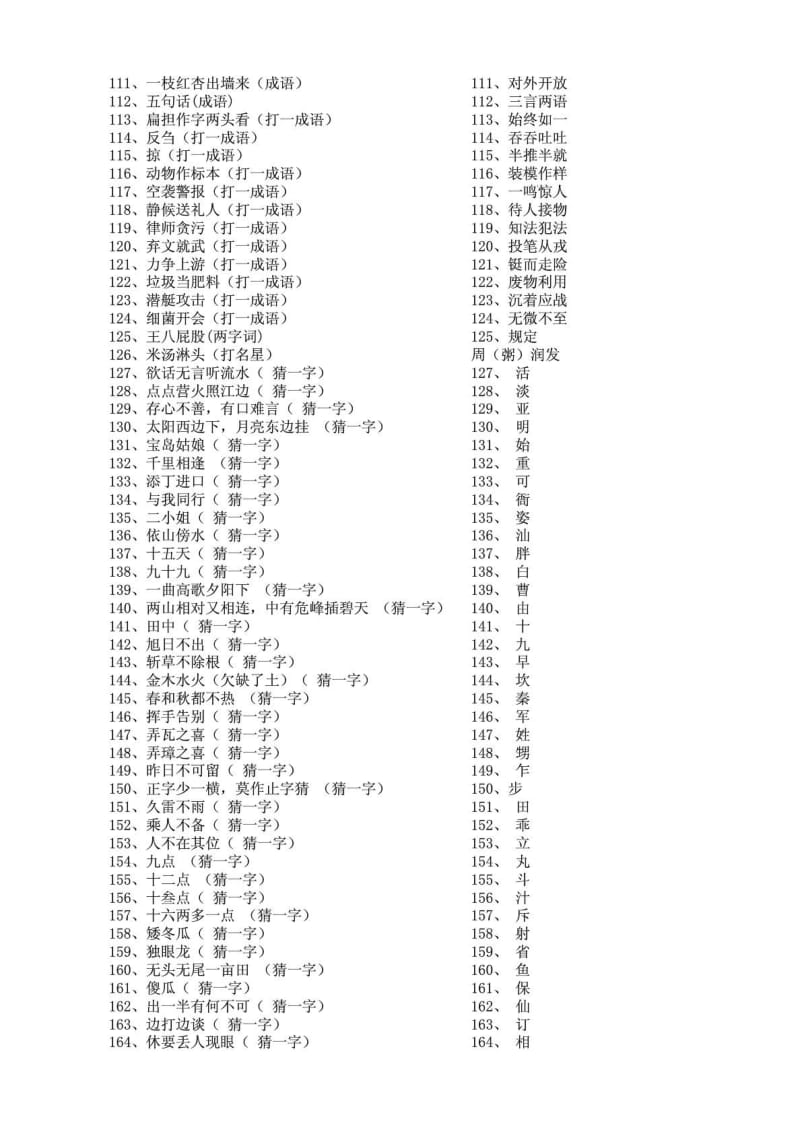 灯谜大全及答案(600道经典题目).doc_第3页