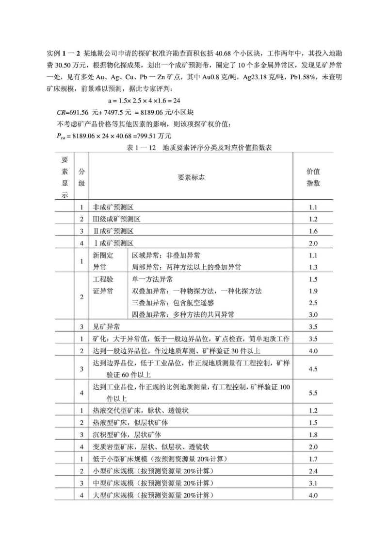 矿业权评估理论与方法 第三章 低勘查精度的探矿权评估方法.doc_第3页