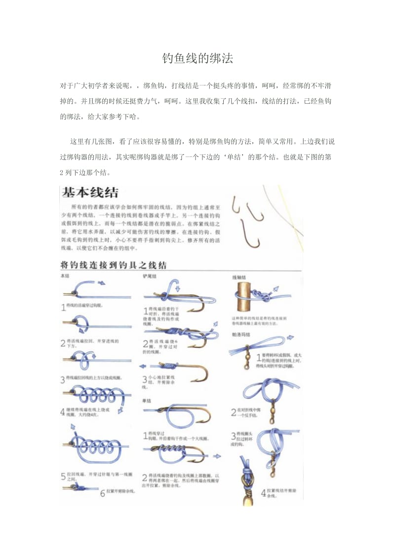 钓鱼线的绑法.doc_第1页