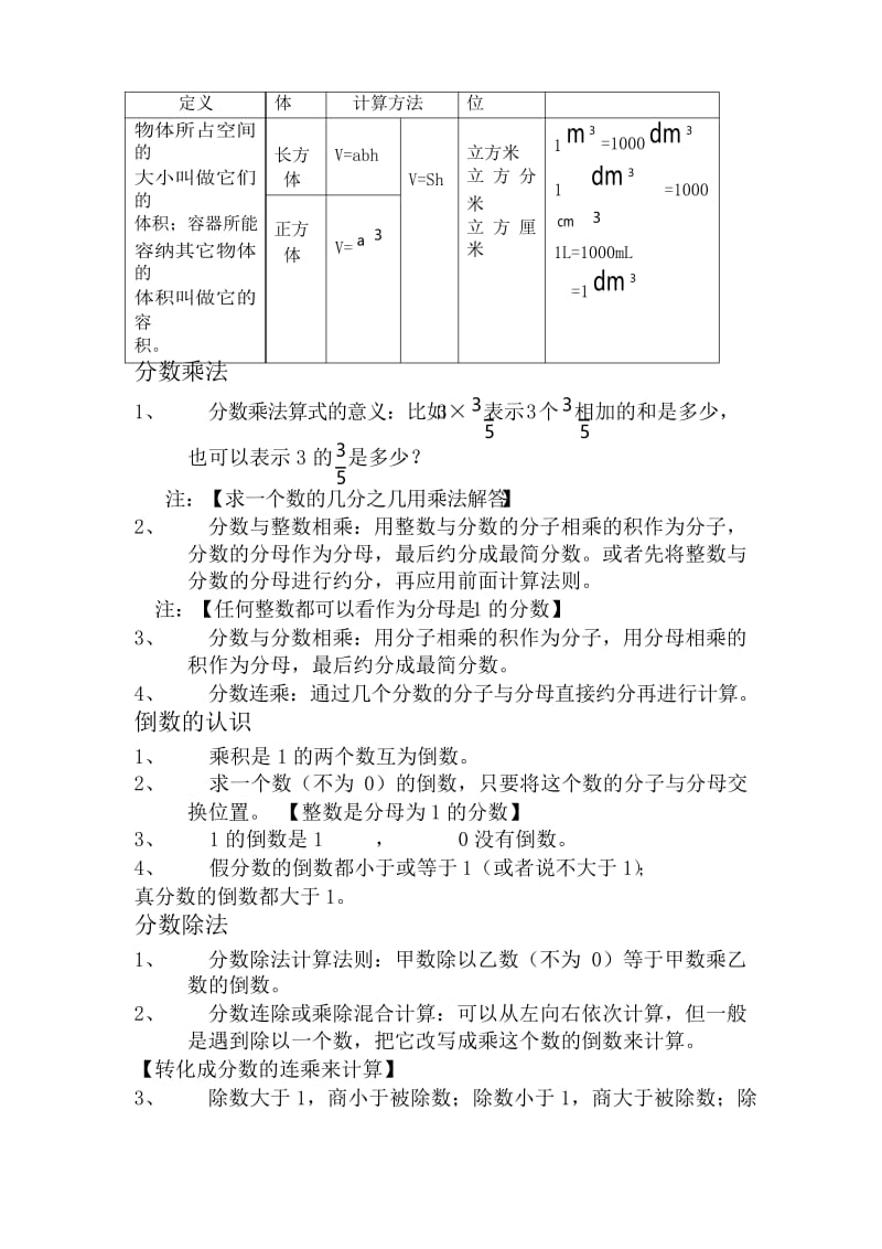 苏教版小学六年级数学上册重点-精品.docx_第2页