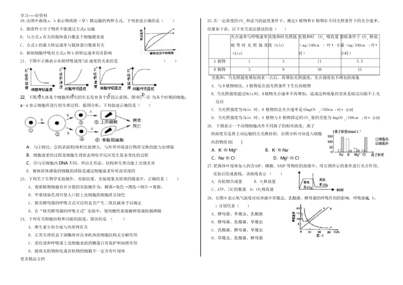 衡水中学高一期末考试生物一卷汇编.docx_第3页