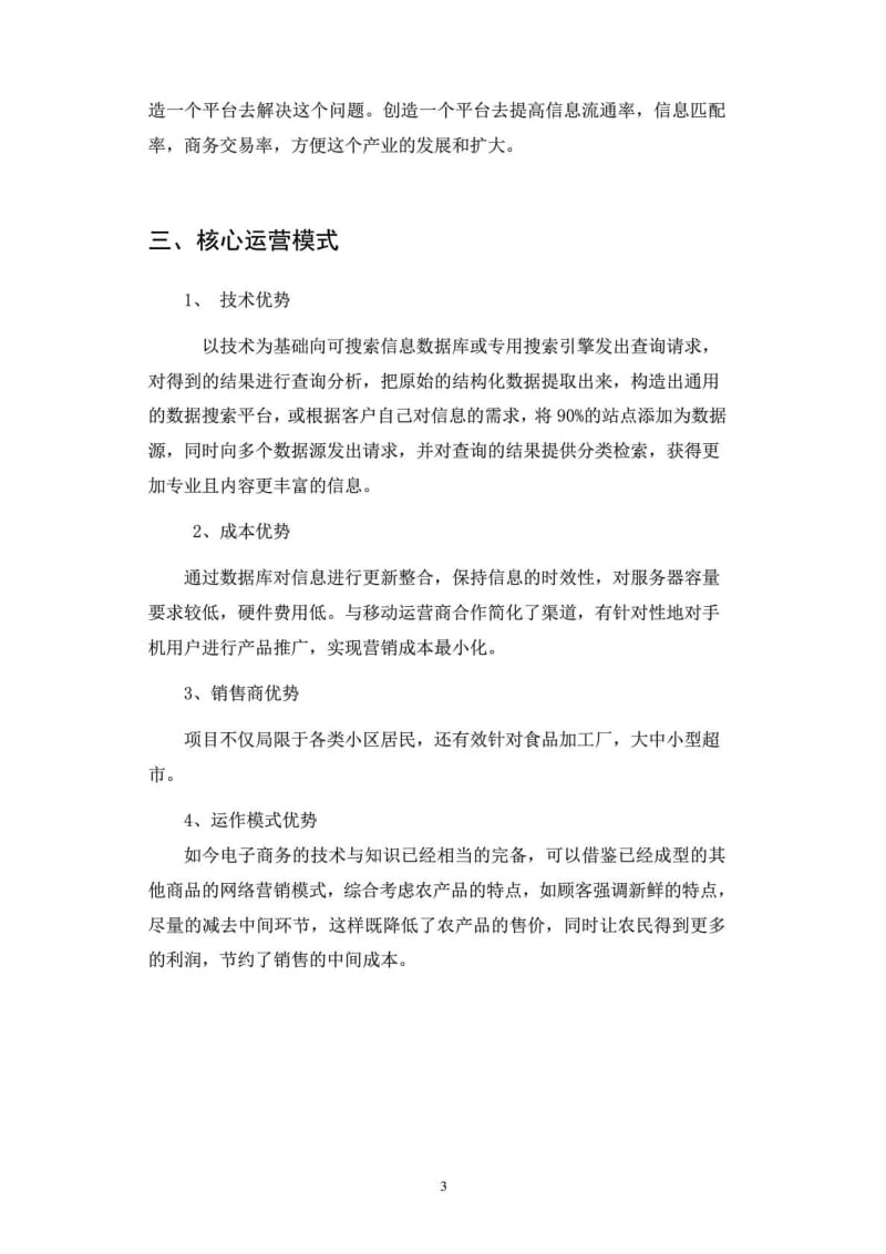 农村电子商务项目计划书 商业计划计划解决方案实用文档.doc_第3页