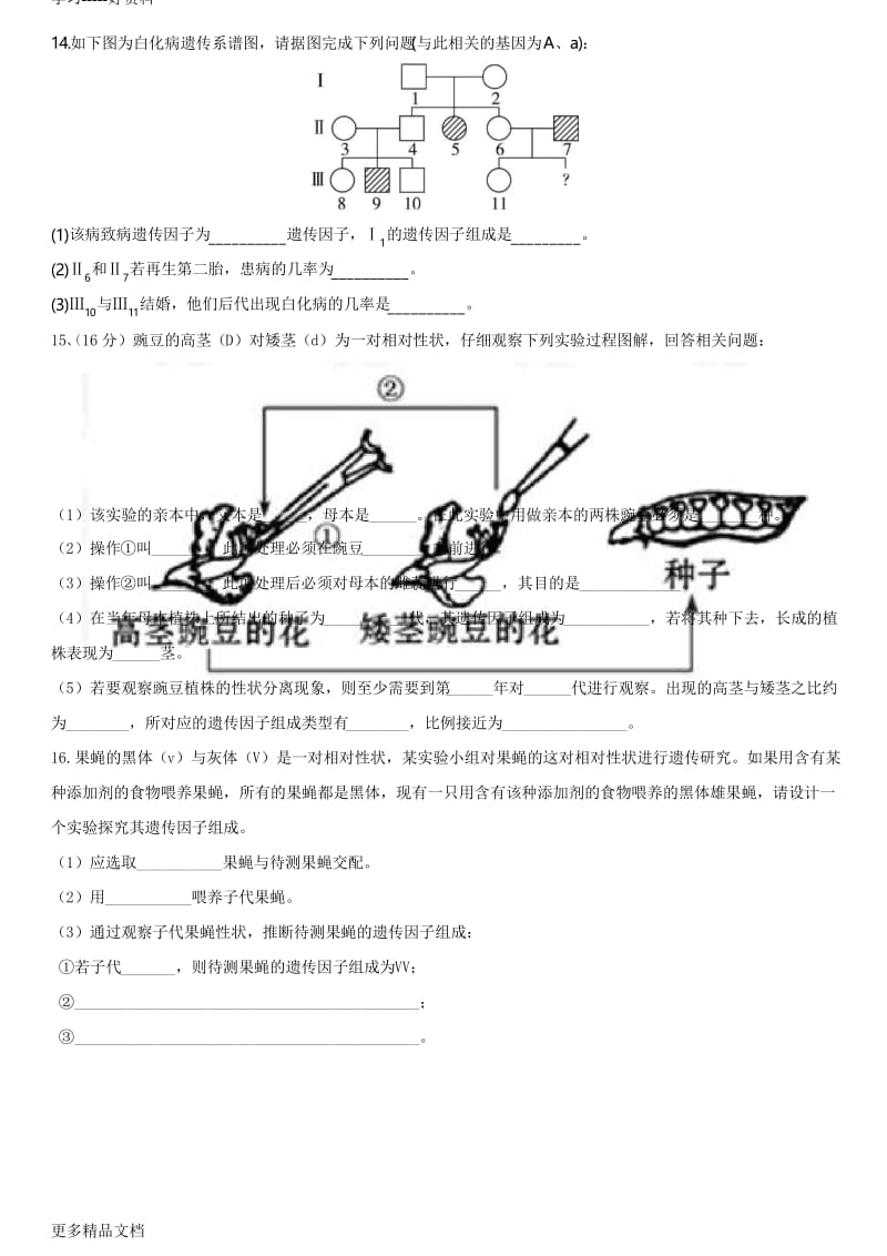 第一章遗传因子的发现练习题汇编.docx_第2页