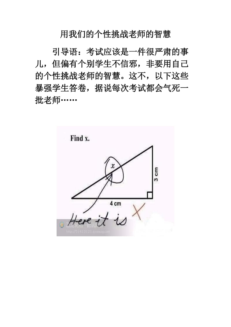 用我们的个性挑战老师的智慧.doc_第1页