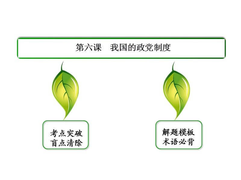 名师一号2016高考政治一轮配套：必修2-3.6我国的政党制度PPT演示课件.ppt_第3页