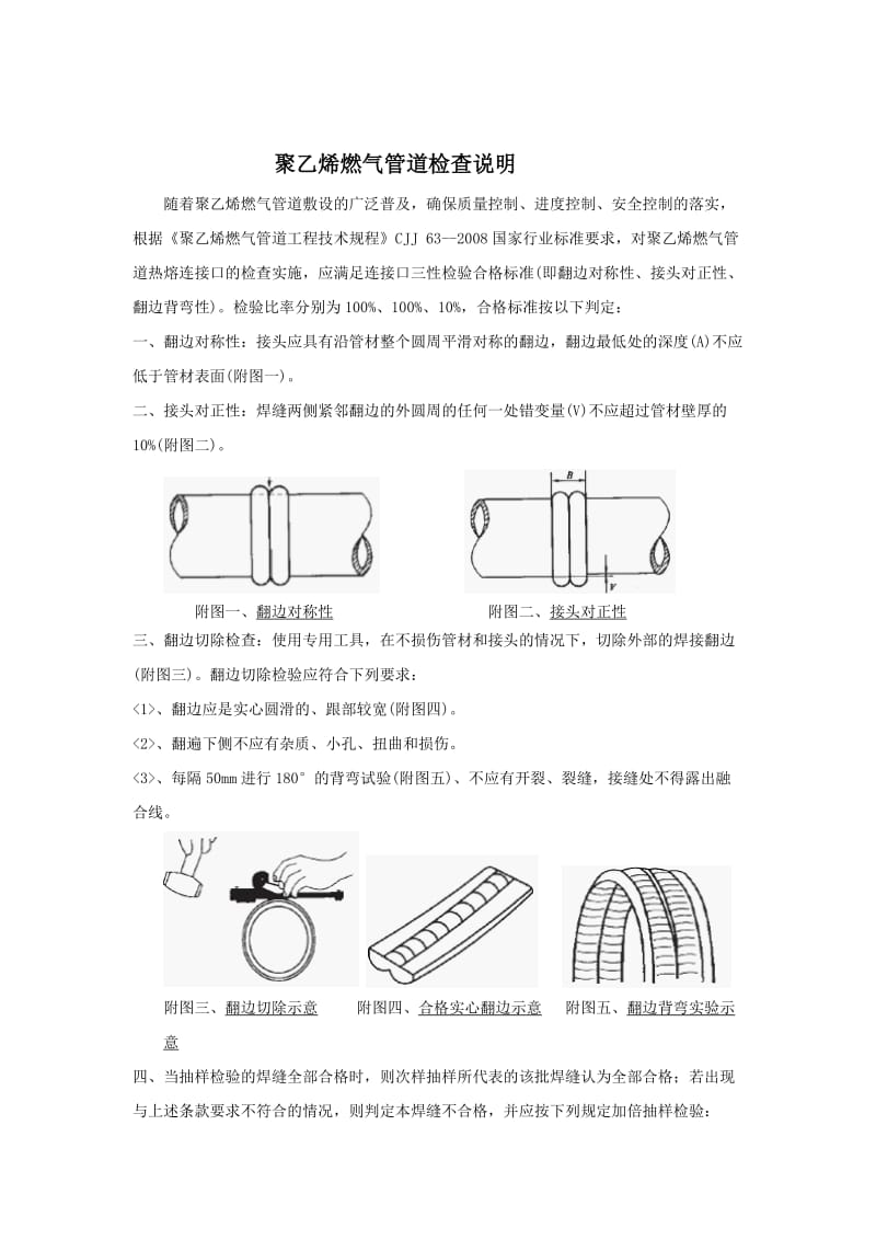 聚乙烯燃气管道检查说明.doc_第1页